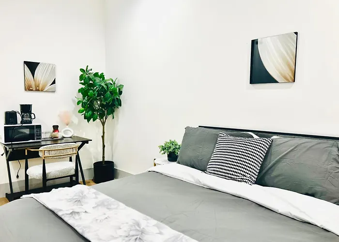 Modern Cozy Stay Desk Fridge Microwave